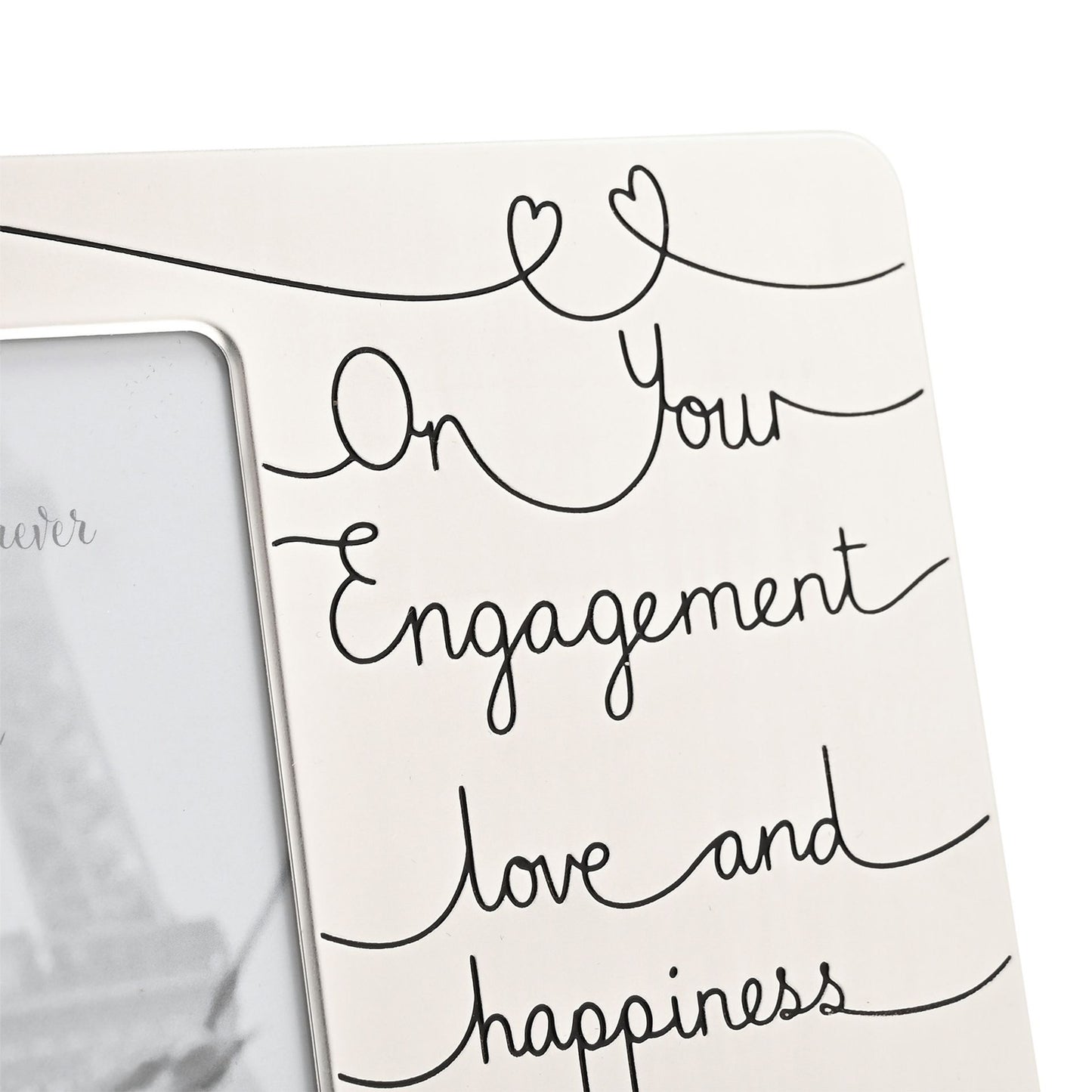 Photo Frame "On Your Engagement Love & Happiness" 4"x6"