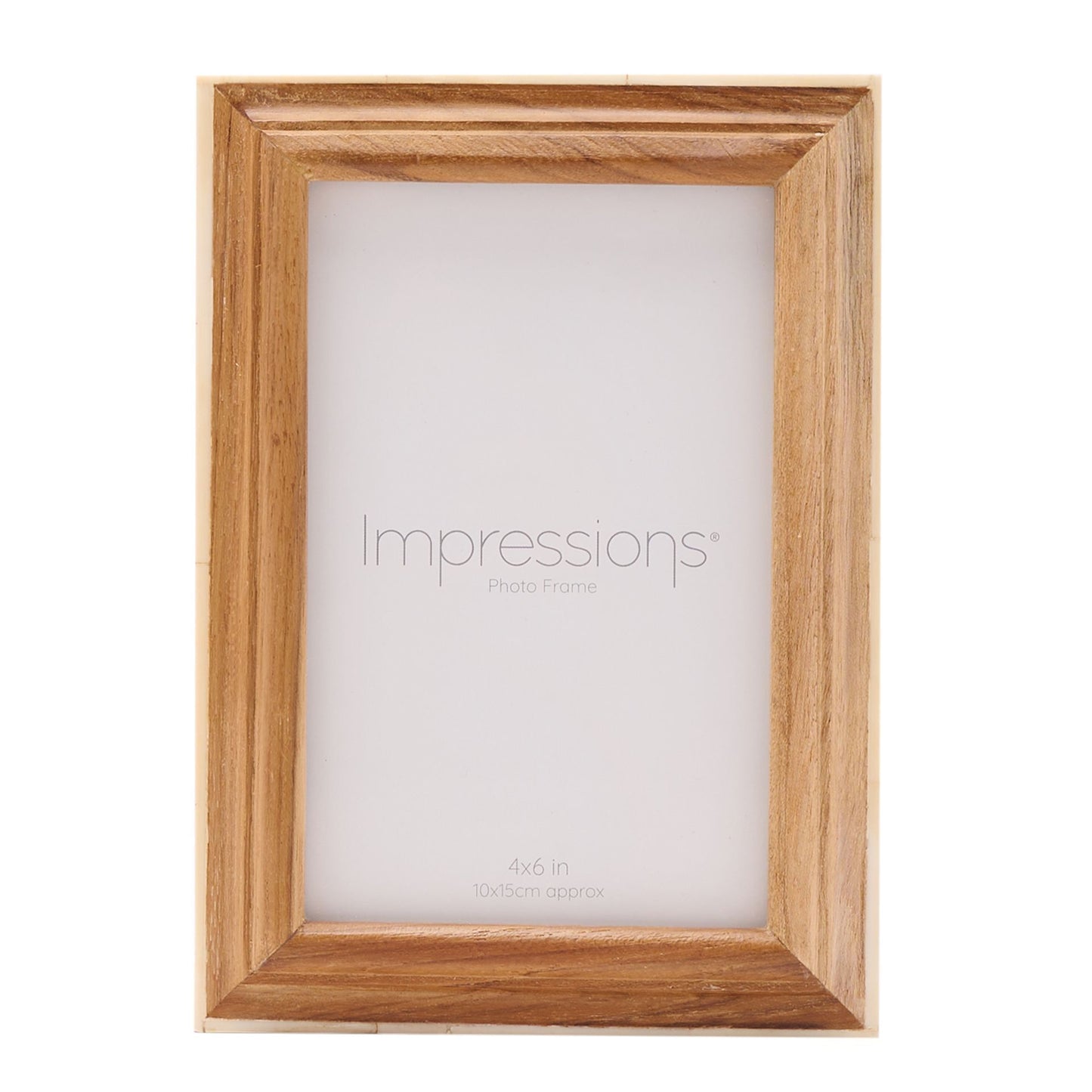 Impressions Wooden Photo Frame with White Trim  4" x 6"