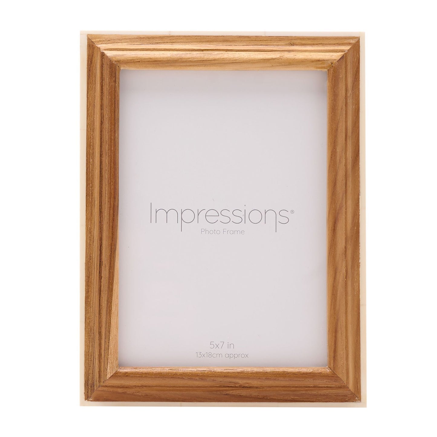 Impressions Wooden Photo Frame with White Trim  5" x 7"