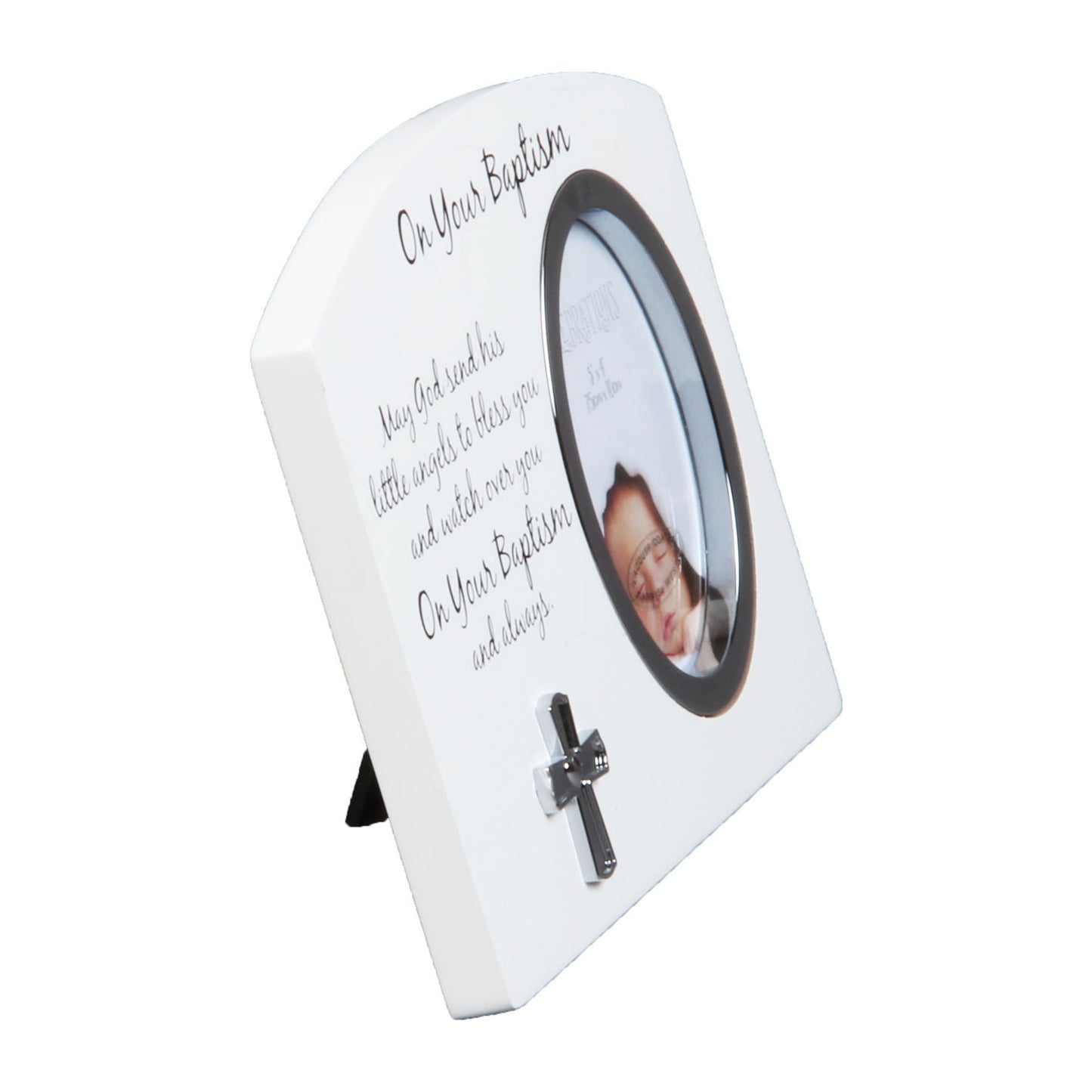 Frame White/Silver Icon 3" x 4" - Baptism