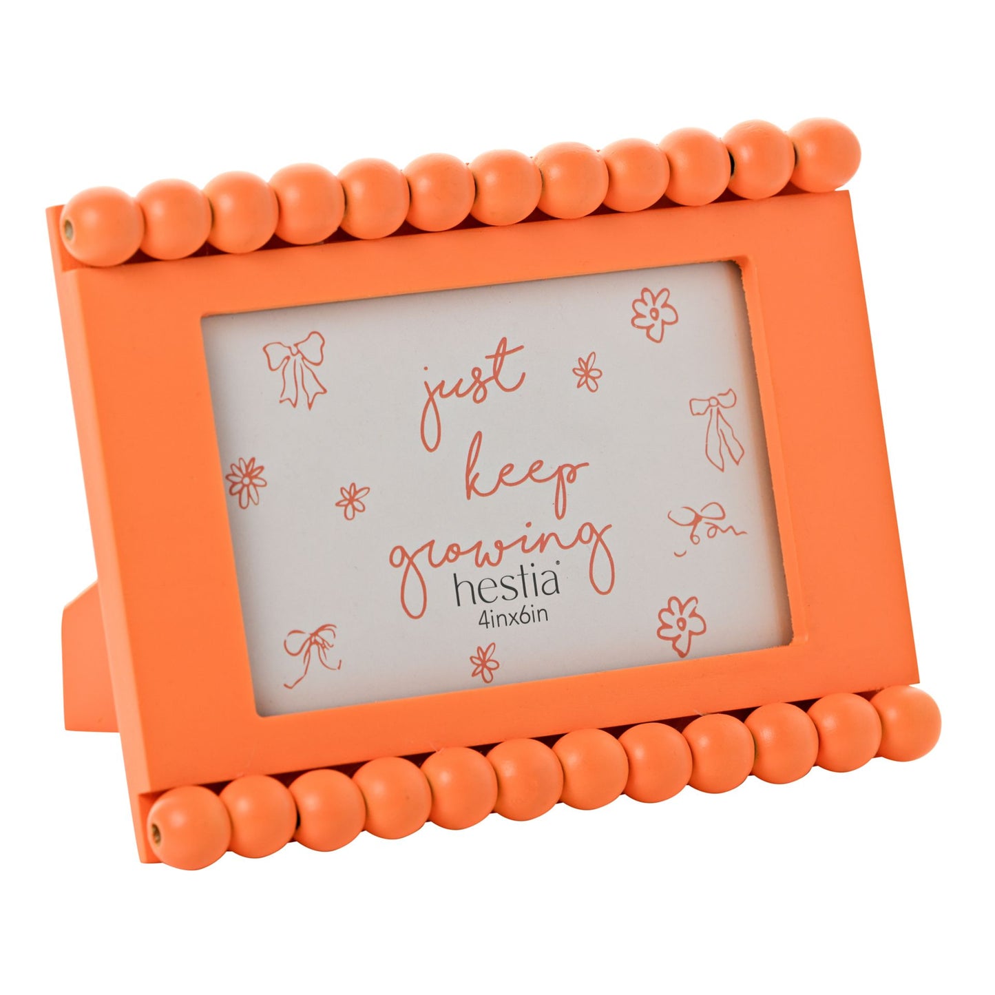 Hestia Beaded Frame 4" x 6" - Orange
