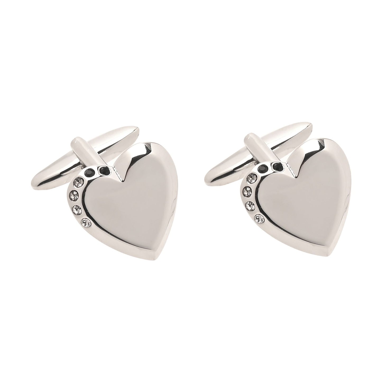 Harvey Makin Crystal Heart Cufflinks