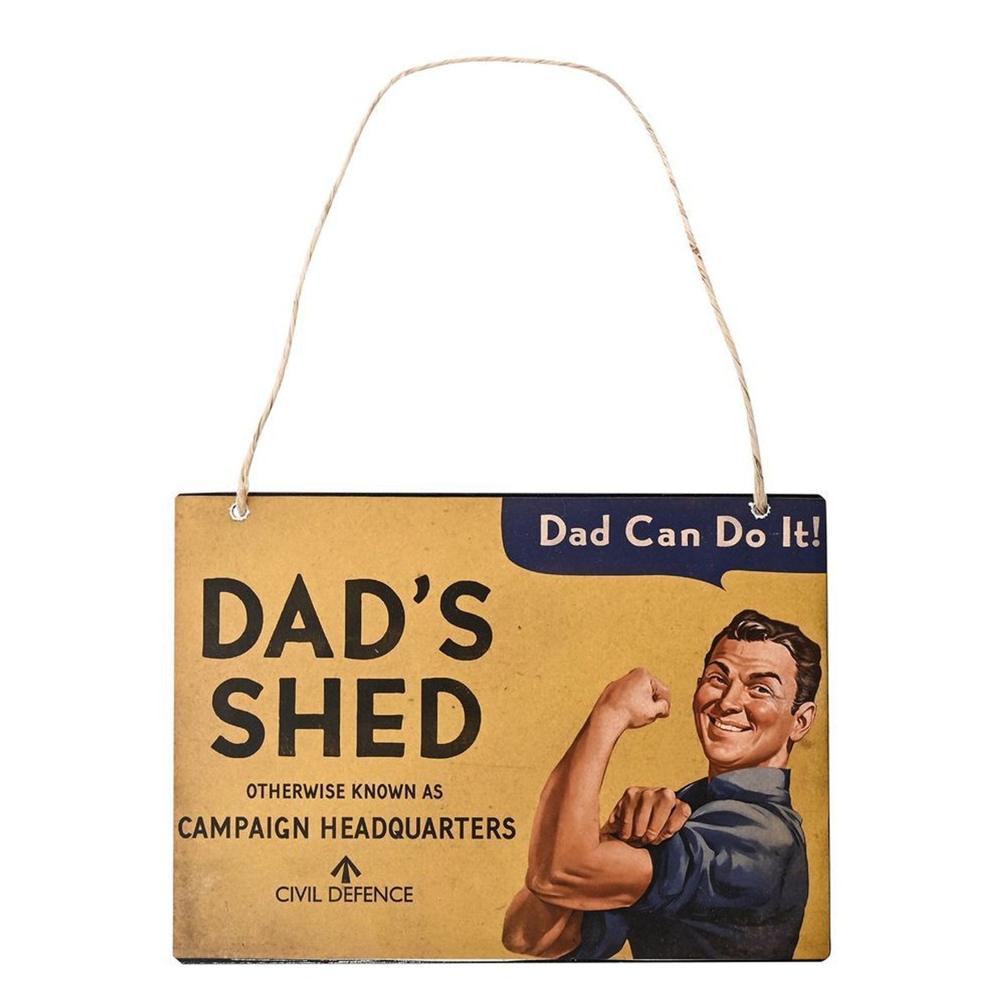 Civil Defence Dad's Shed Wall Plaque