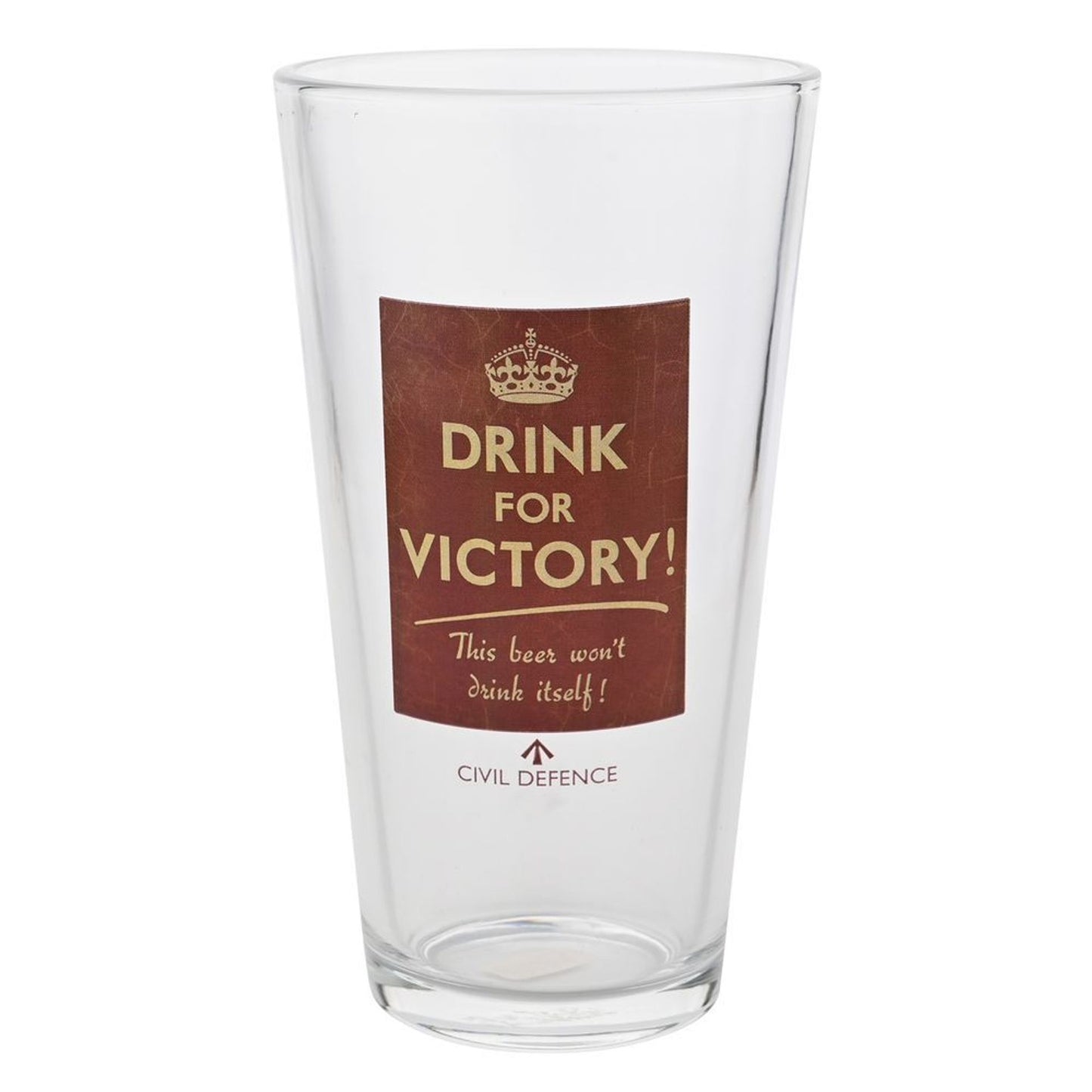Civil Defence Drink For Victory Pint Glass