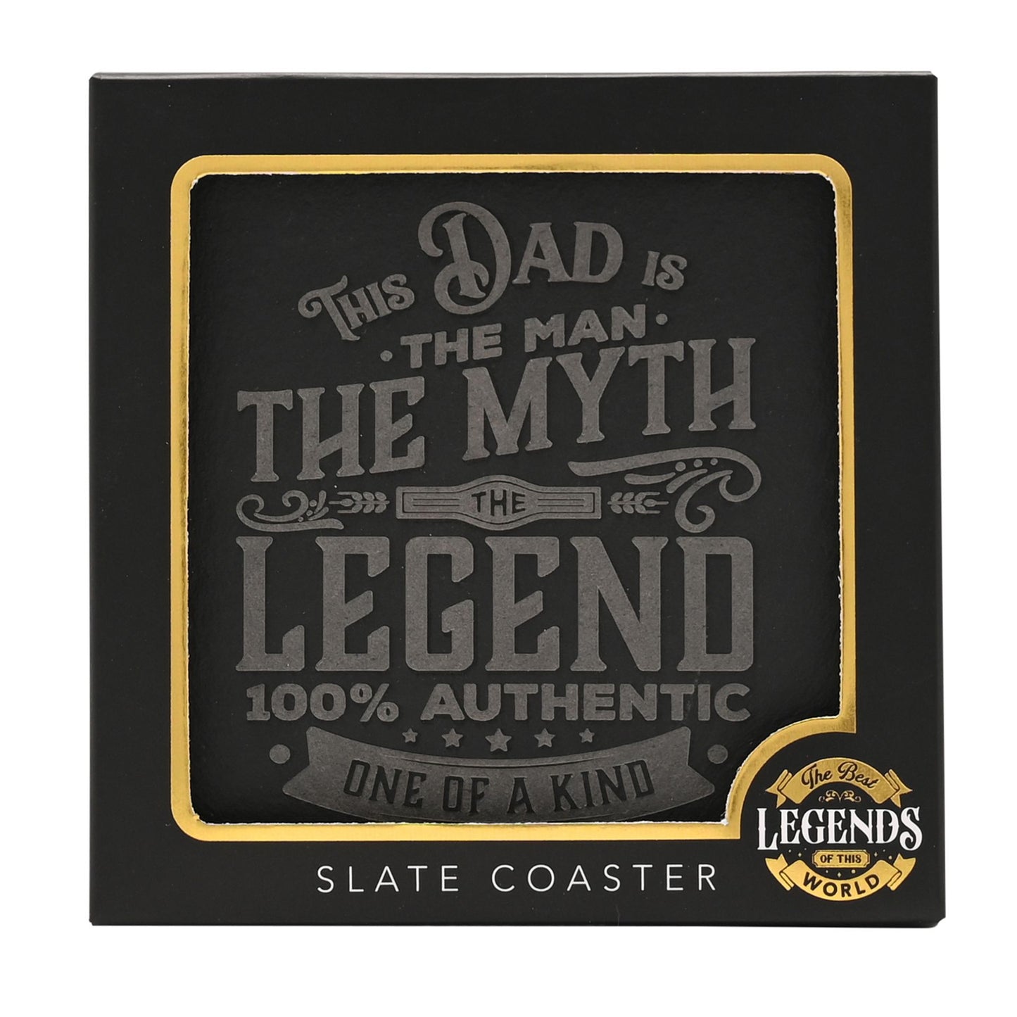 Harvey Makin Legend Slate Coaster - Dad