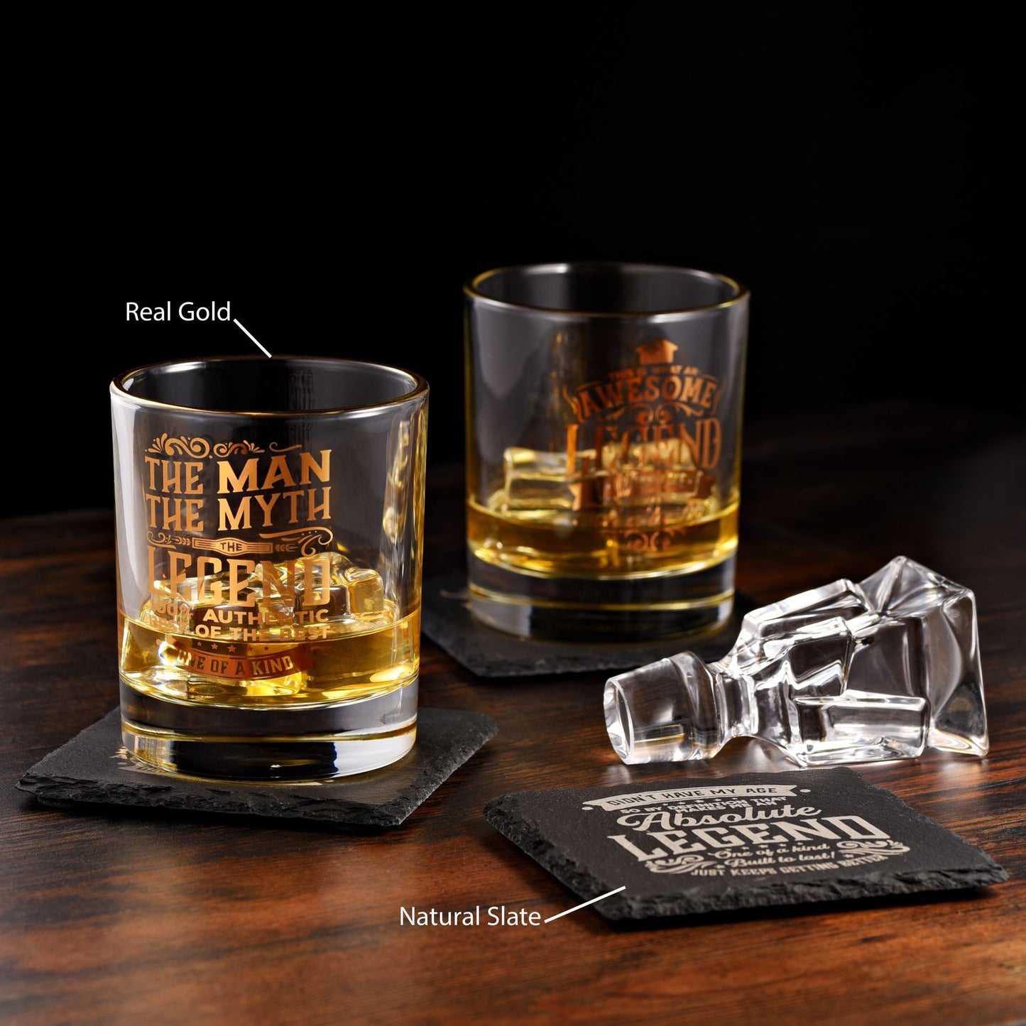 Harvey Makin Legend Slate Coaster - Dad