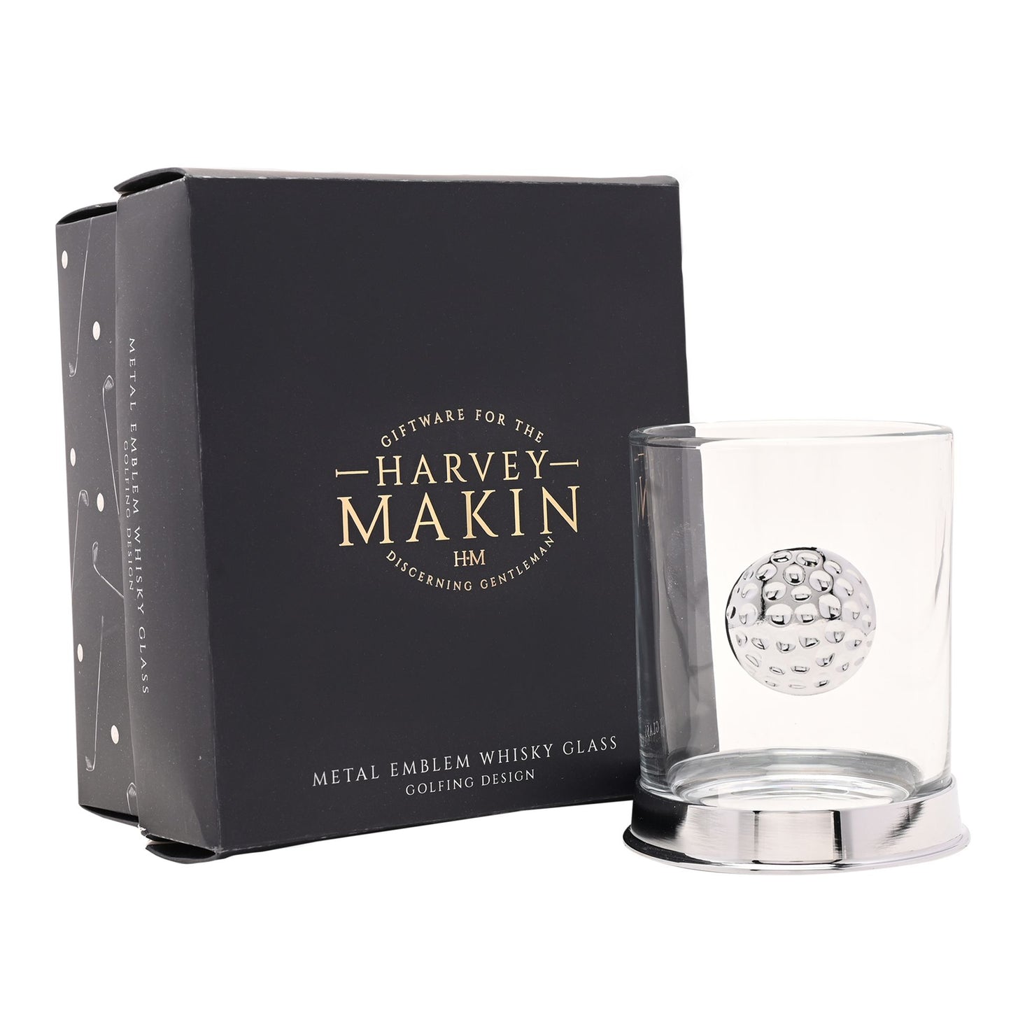 Harvey Makin Whisky Glass - Golf