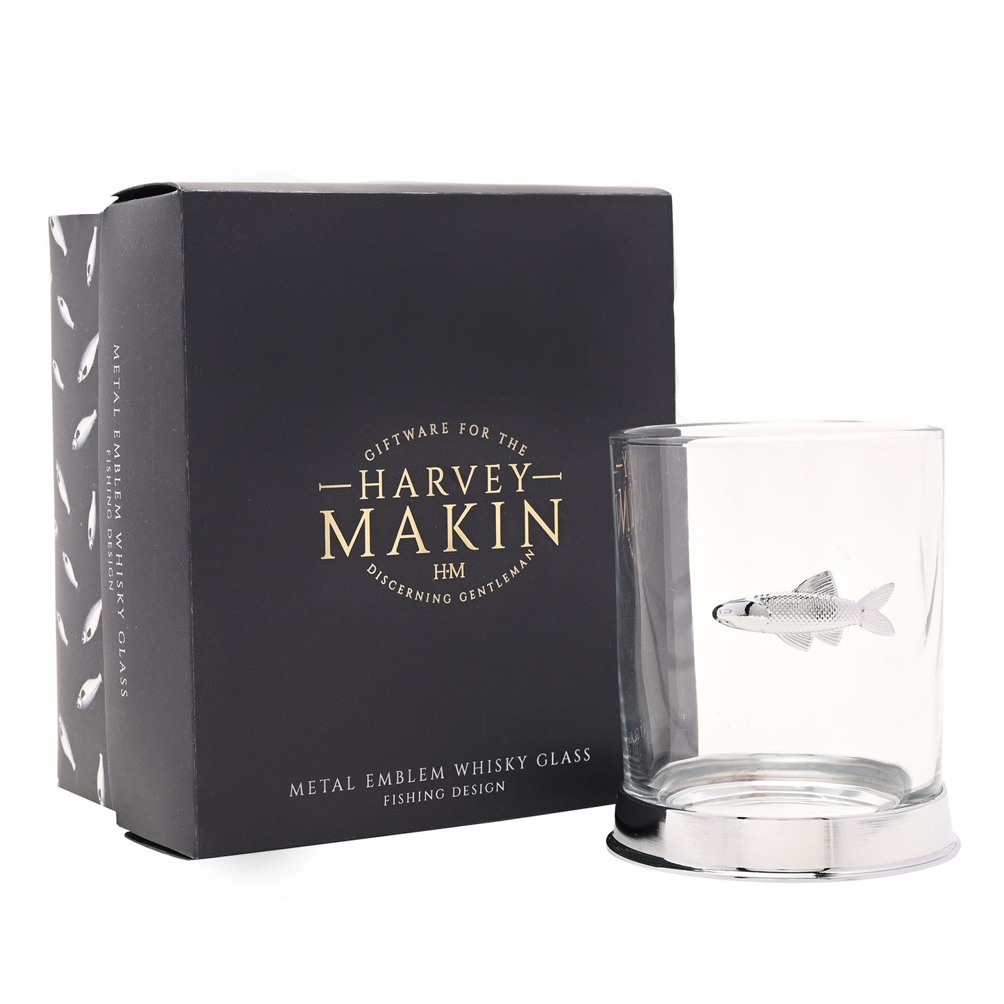 Harvey Makin Whisky Glass - Fishing
