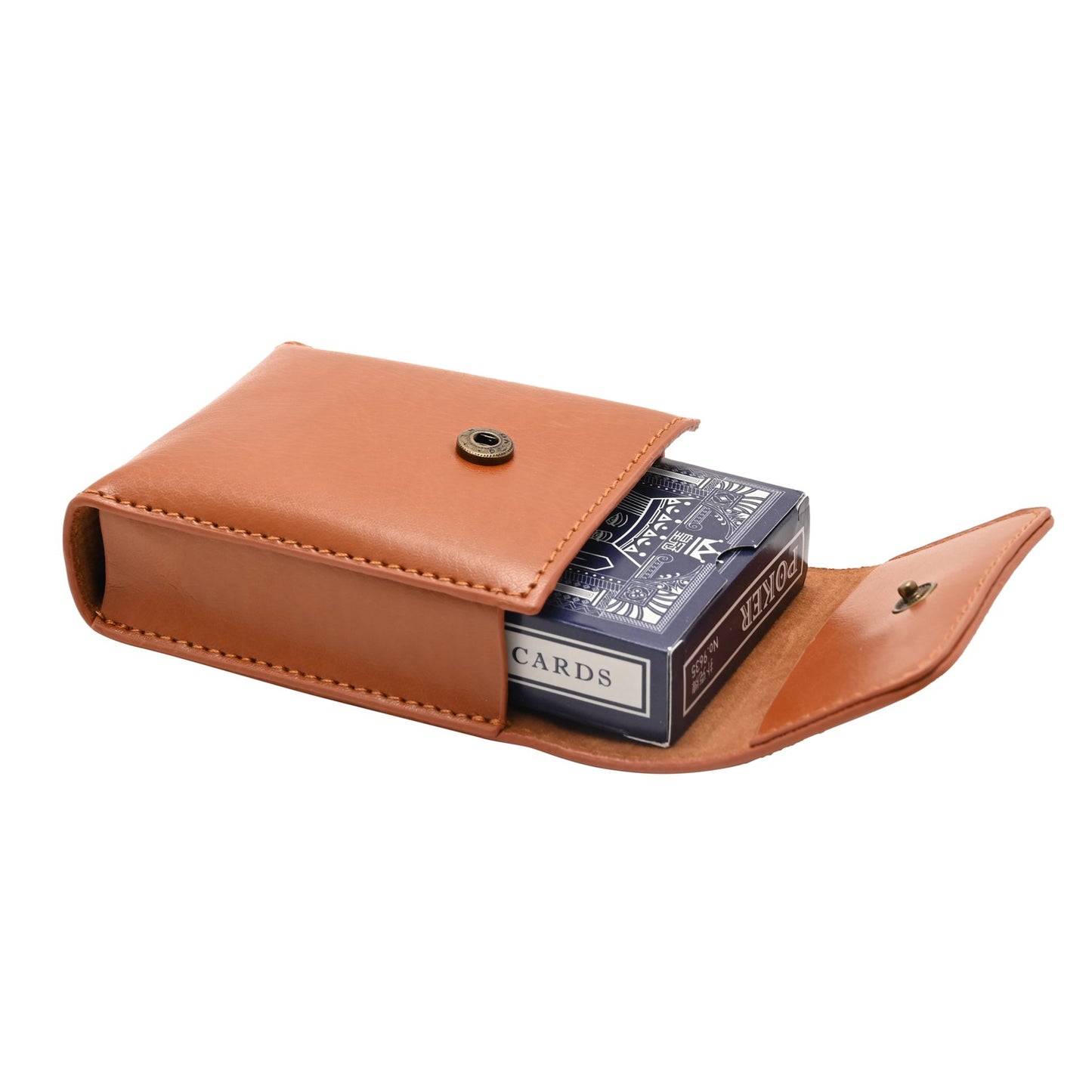 Harvey Makin Travel Playing Cards Set with Case - Tan