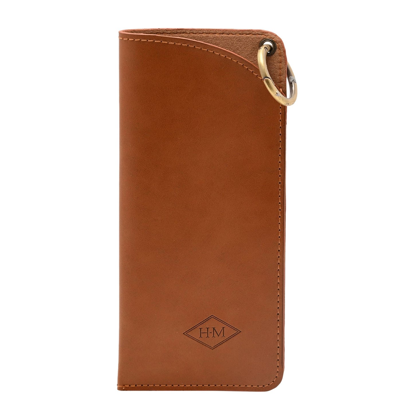 Harvey Makin Glasses Case with Carabiner Clip - Tan