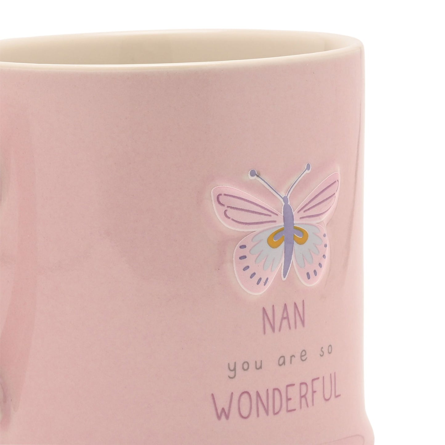 Love Life Embossed Mug - Nan