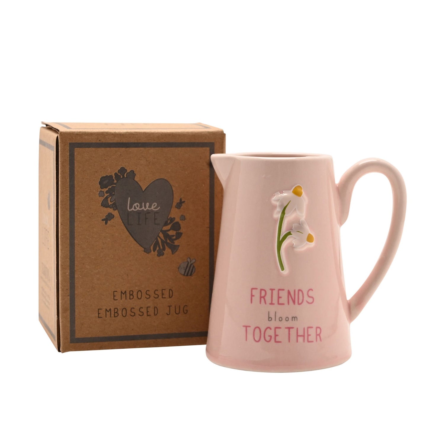 Love Life Embossed Jug  - Friends