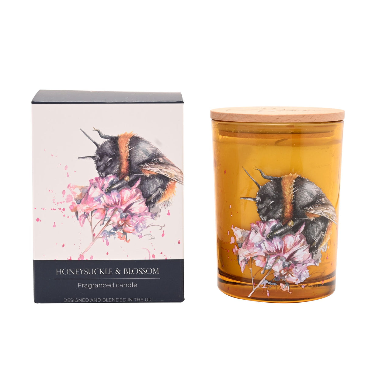 Meg Hawkins 250g Candle Bumble Bee - Honeysuckle Blossom