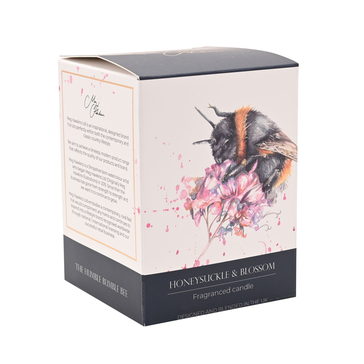 Meg Hawkins 250g Candle Bumble Bee - Honeysuckle Blossom