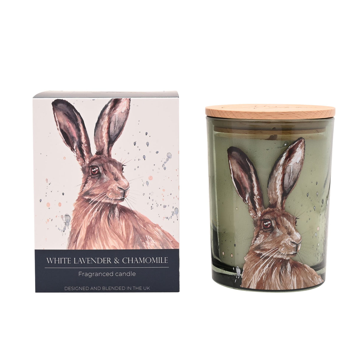 Meg Hawkins 250g Candle Hare - White Lavender & Chamomile