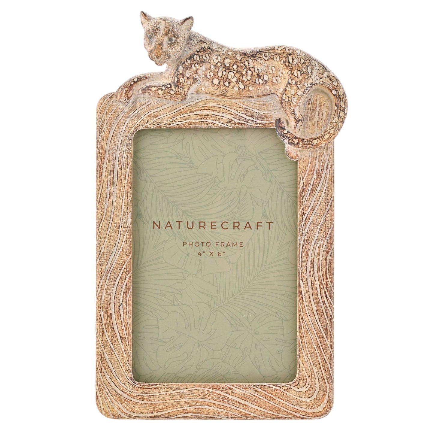 Naturecraft Wood Effect Cheetah Photo Frame 4" x 6"