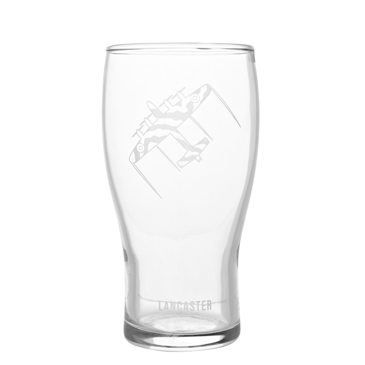 RAF Etched Pint Glass & Bottle Opener Set - Lancaster