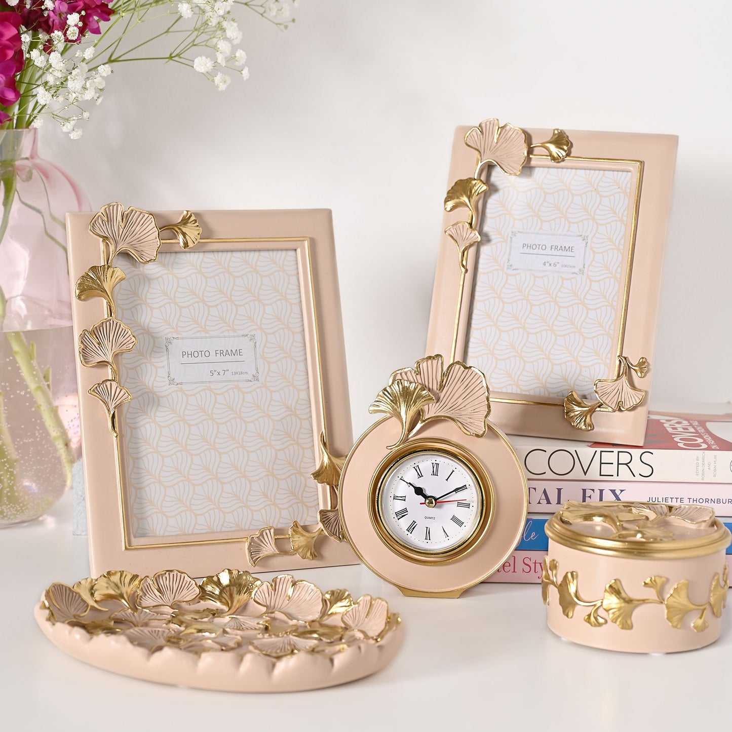 Sophia Classic Ginkgo Blush Photo Frame 4" x 6"