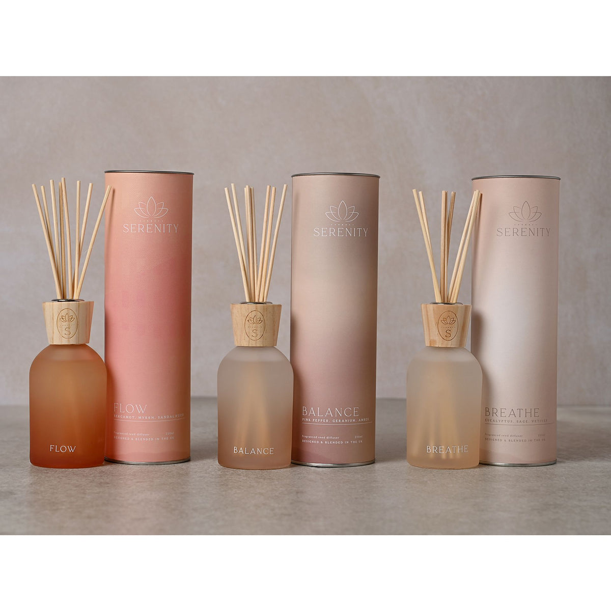 Serenity Breathe Diffuser 220ml Eucalyptus, Sage & Vetiver