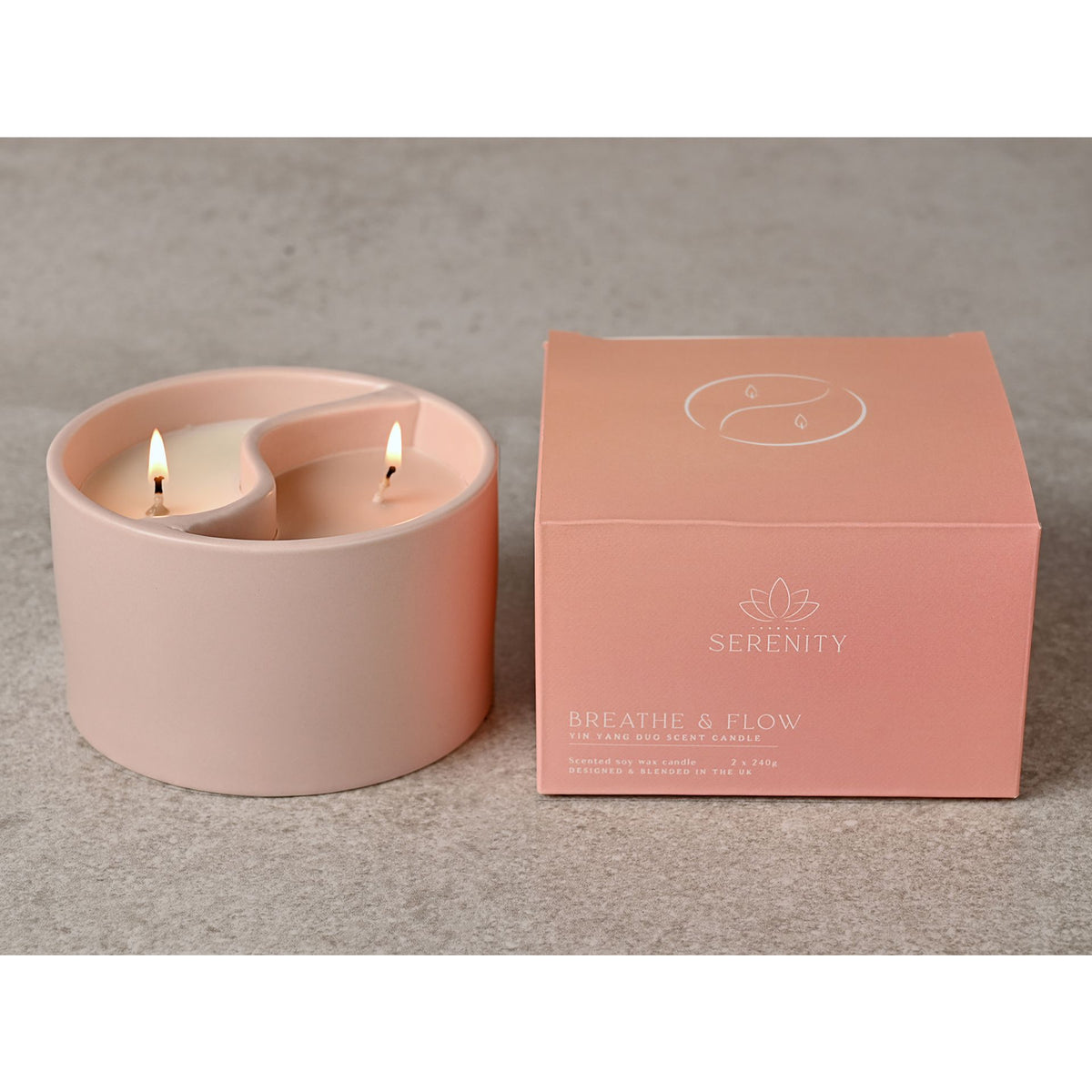 Serenity Yin Yan Breathe & Flow Ceramic Candle