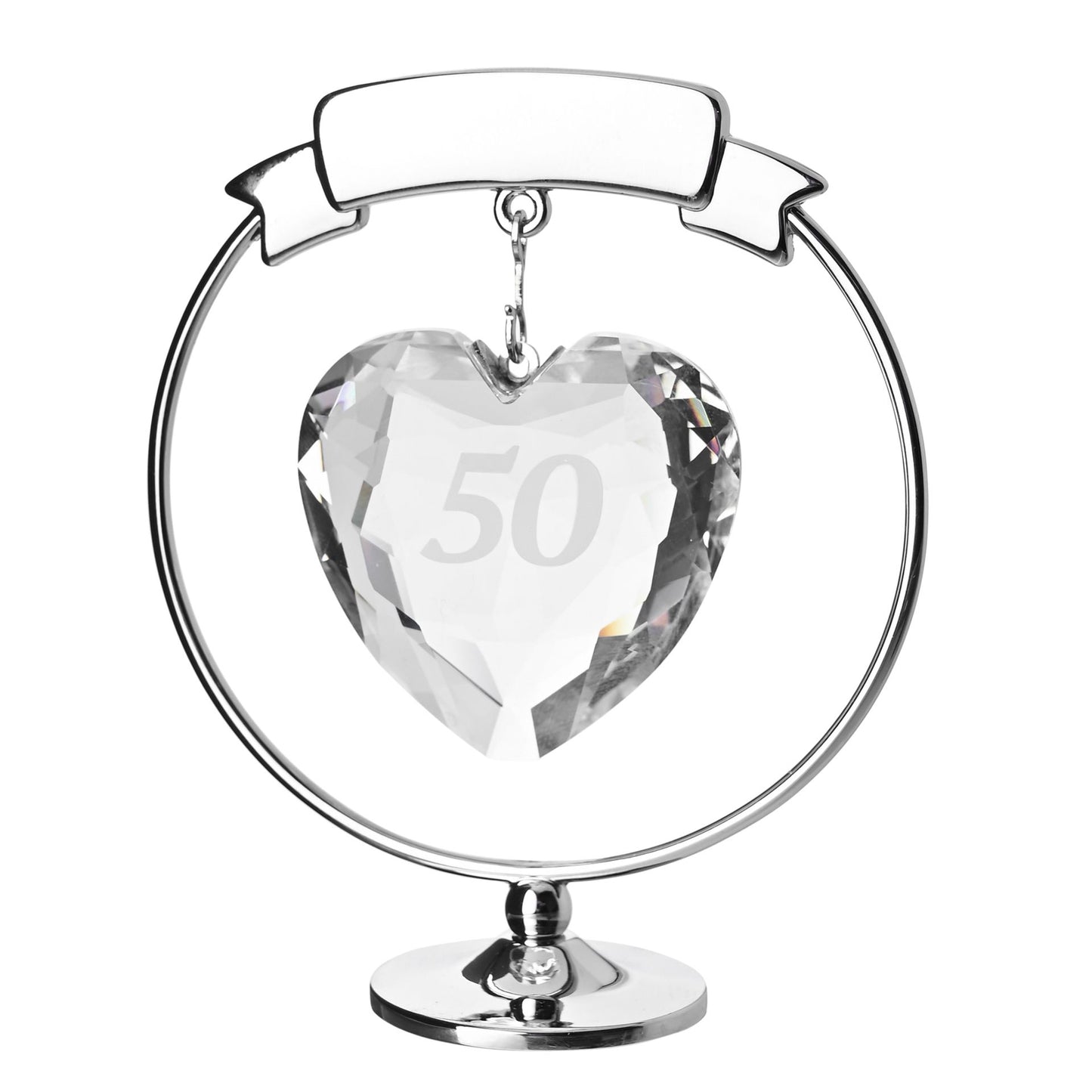 Crystocraft Freestand Crystal Heart  - 50