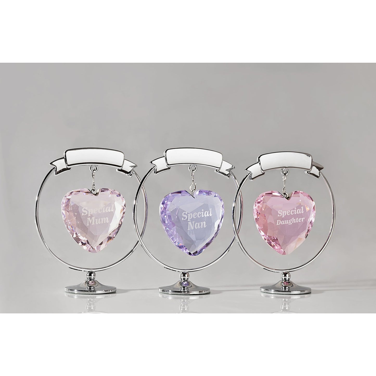 Crystocraft Chrome Plated Circle & Heart - Special Mum