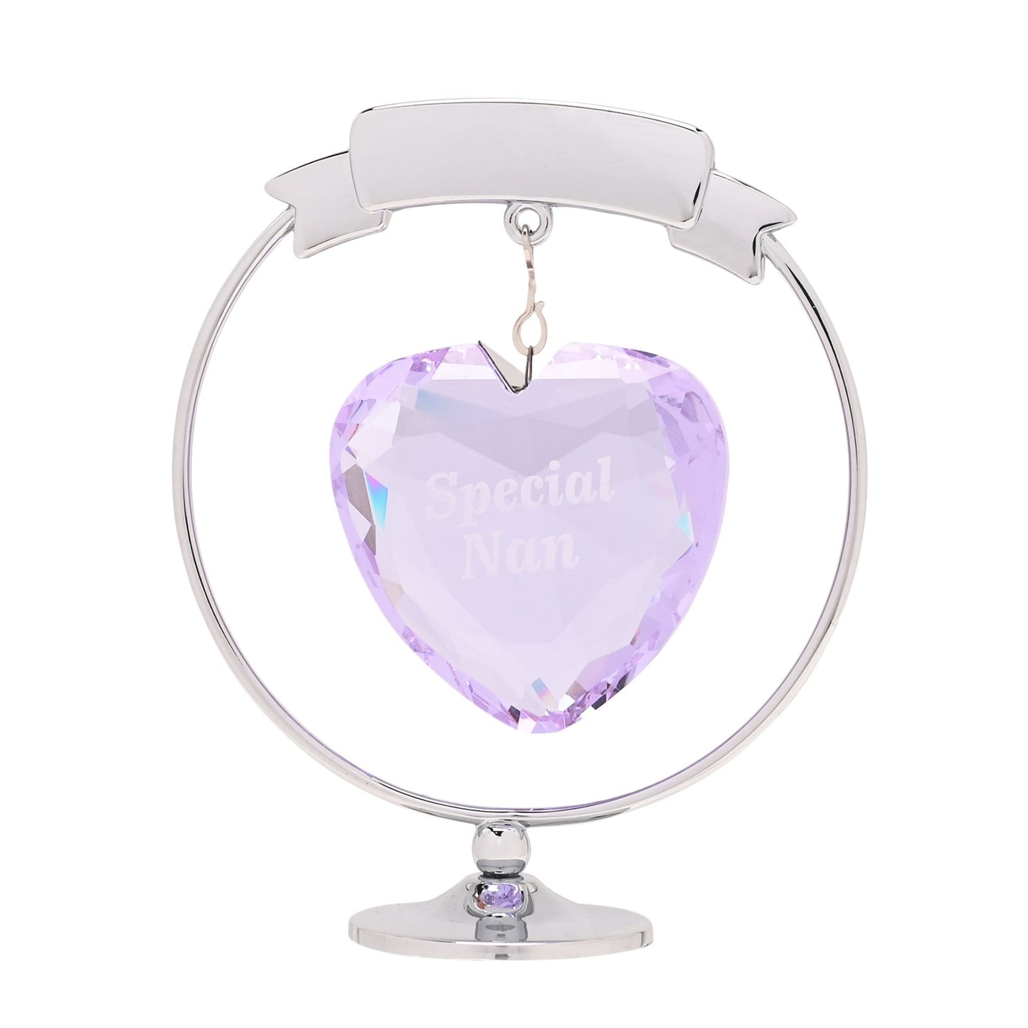 Crystocraft Chrome Plated Circle & Heart - Special Nan