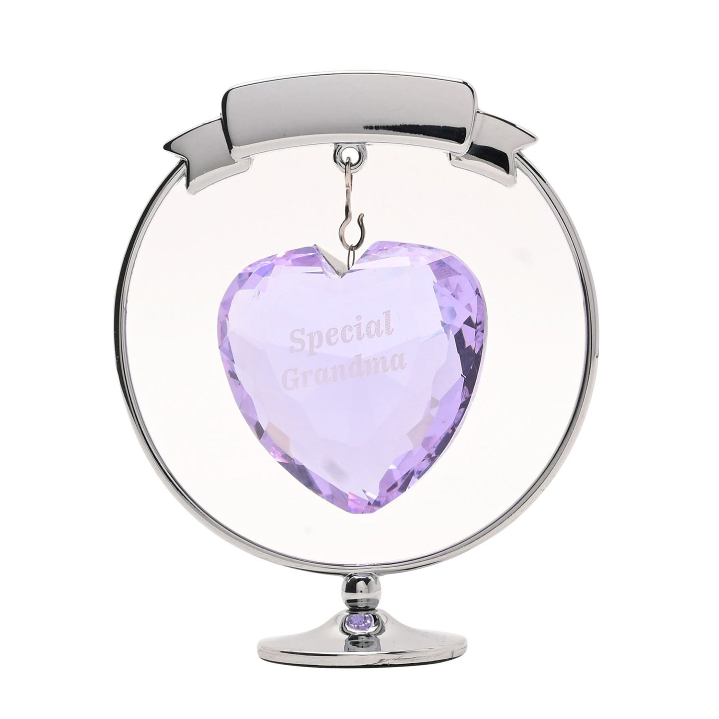 Crystocraft Chrome Plated Circle & Heart - Special Grandma
