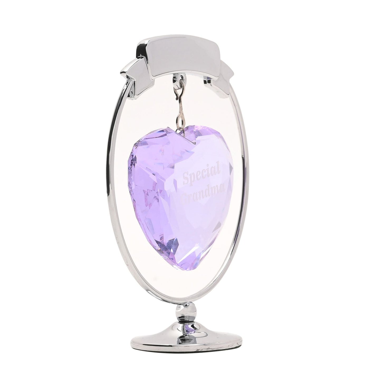 Crystocraft Chrome Plated Circle & Heart - Special Grandma