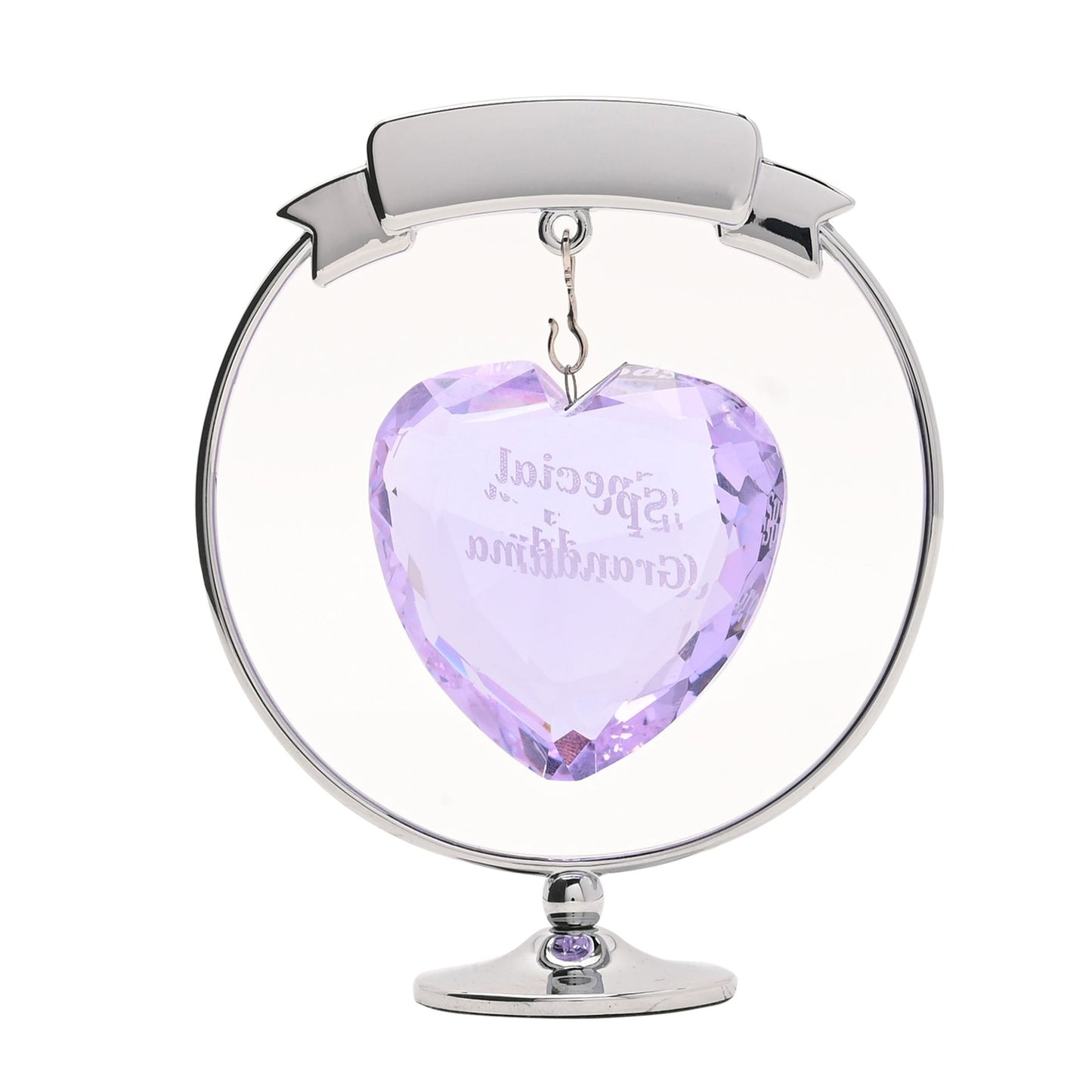 Crystocraft Chrome Plated Circle & Heart - Special Grandma