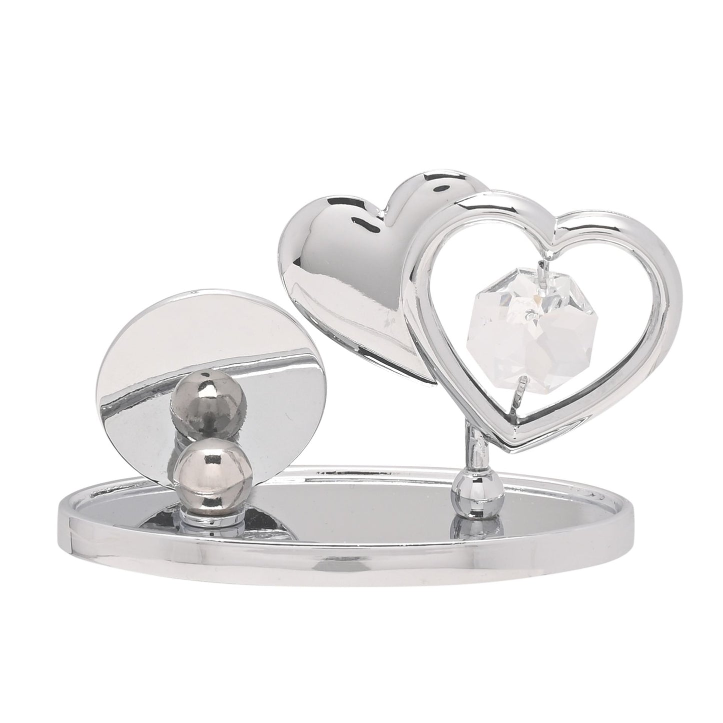 Crystocraft Chrome Plated Love Heart Plaque On Your  Anniversary
