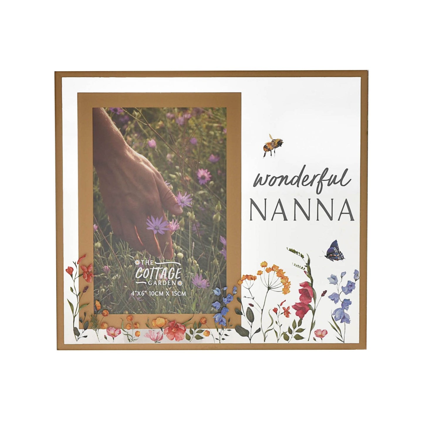 The Cottage Garden Glass Frame 4 x 6 "Nanna"