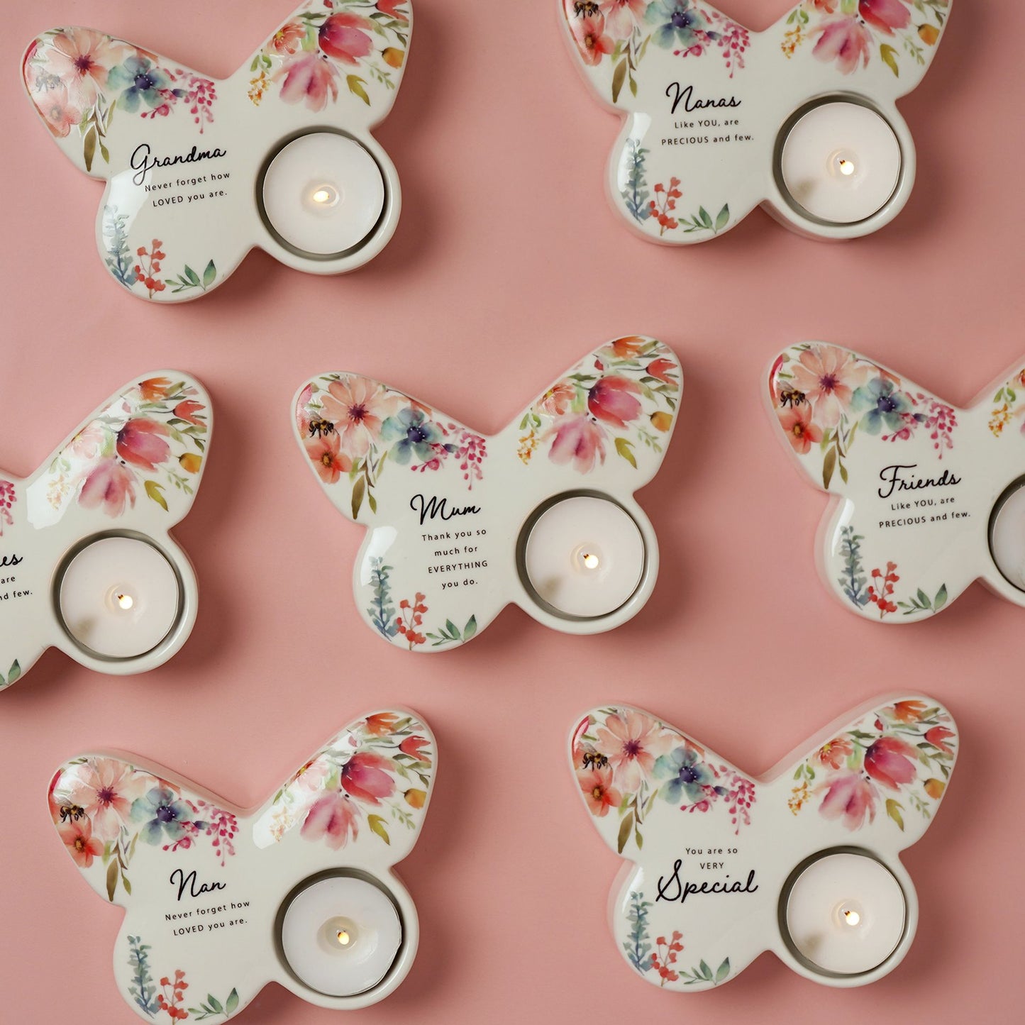 The Cottage Garden Butterfly Tealight Holder - Nan