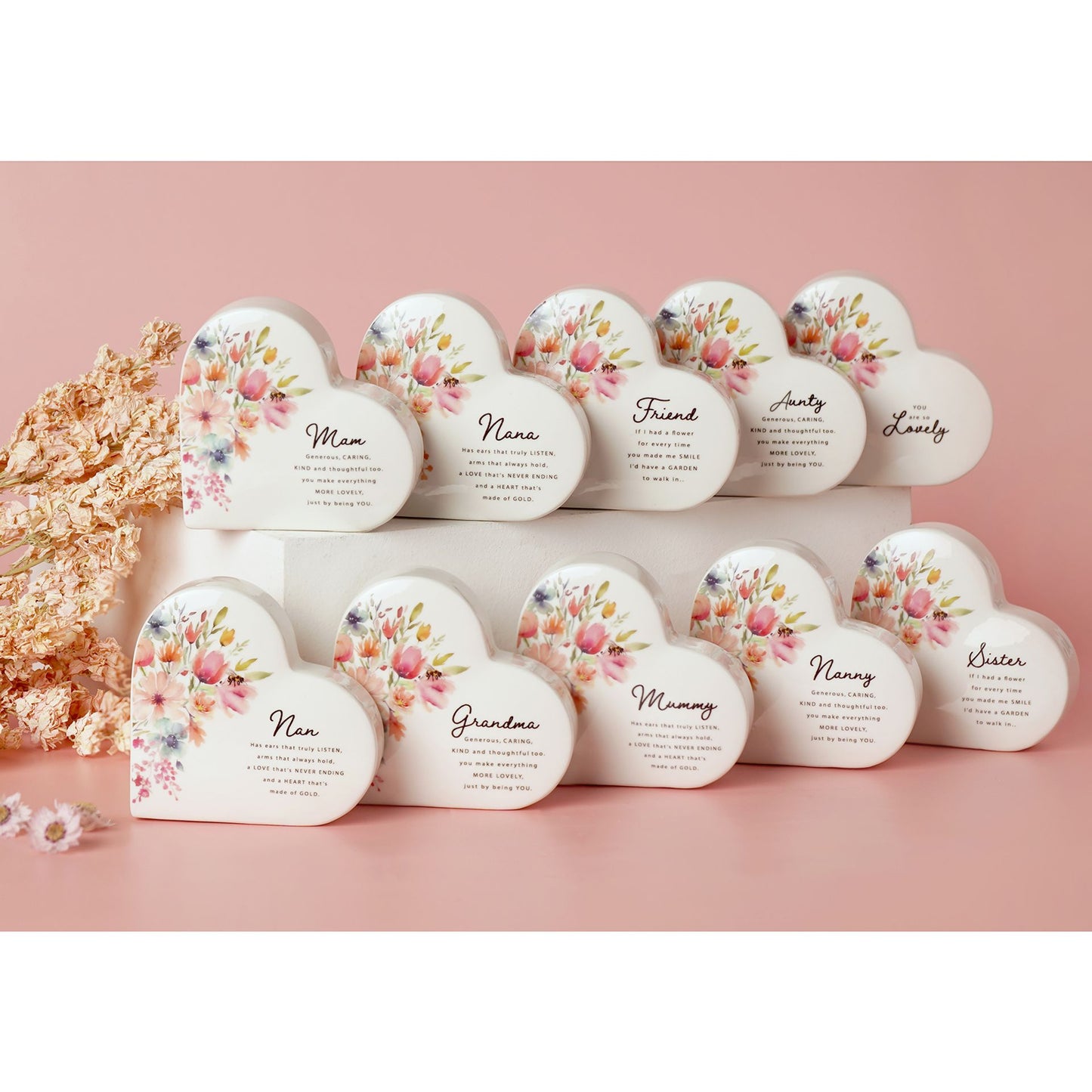 The Cottage Garden Ceramic Heart - Nan