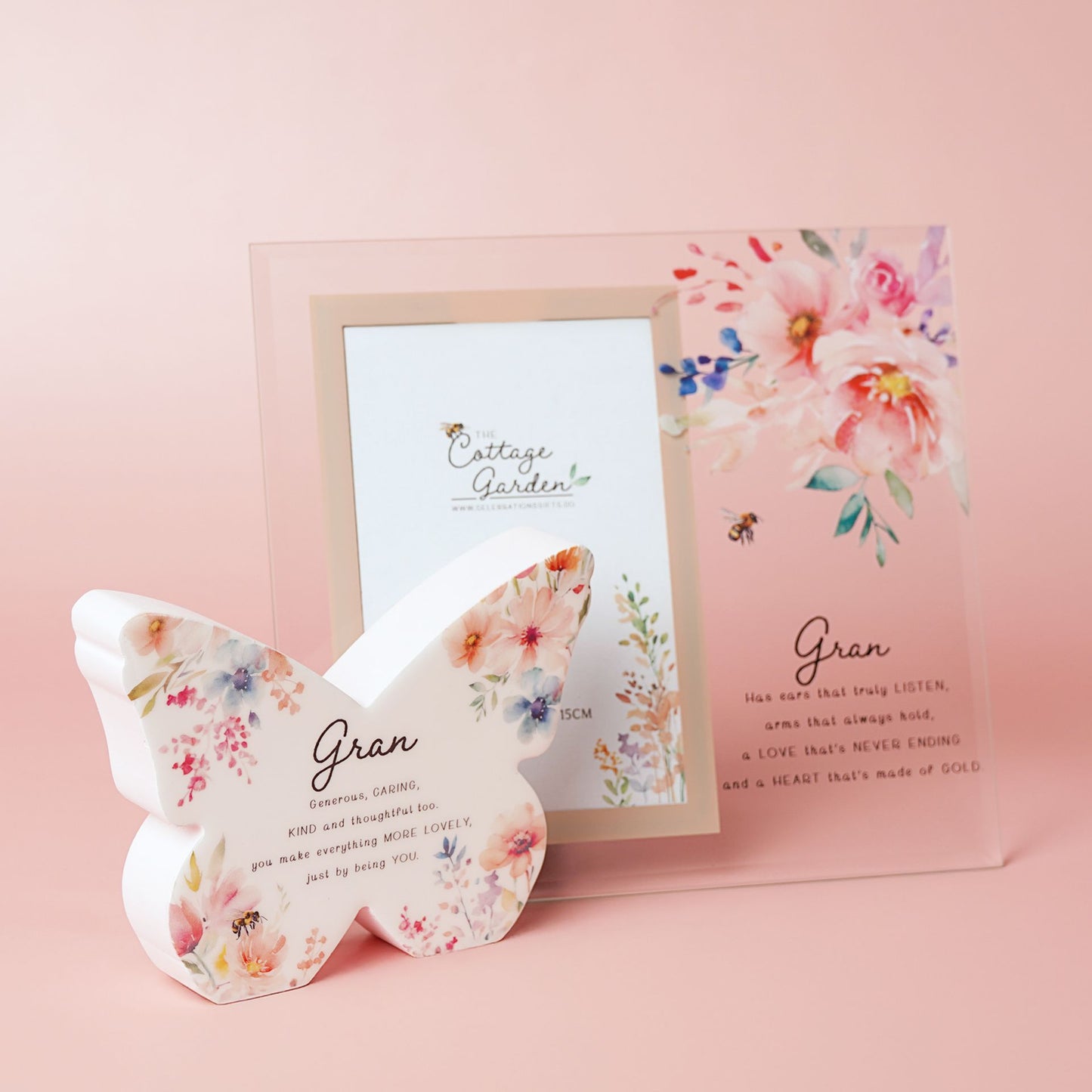 The Cottage Garden Glass Photo Frame - Gran