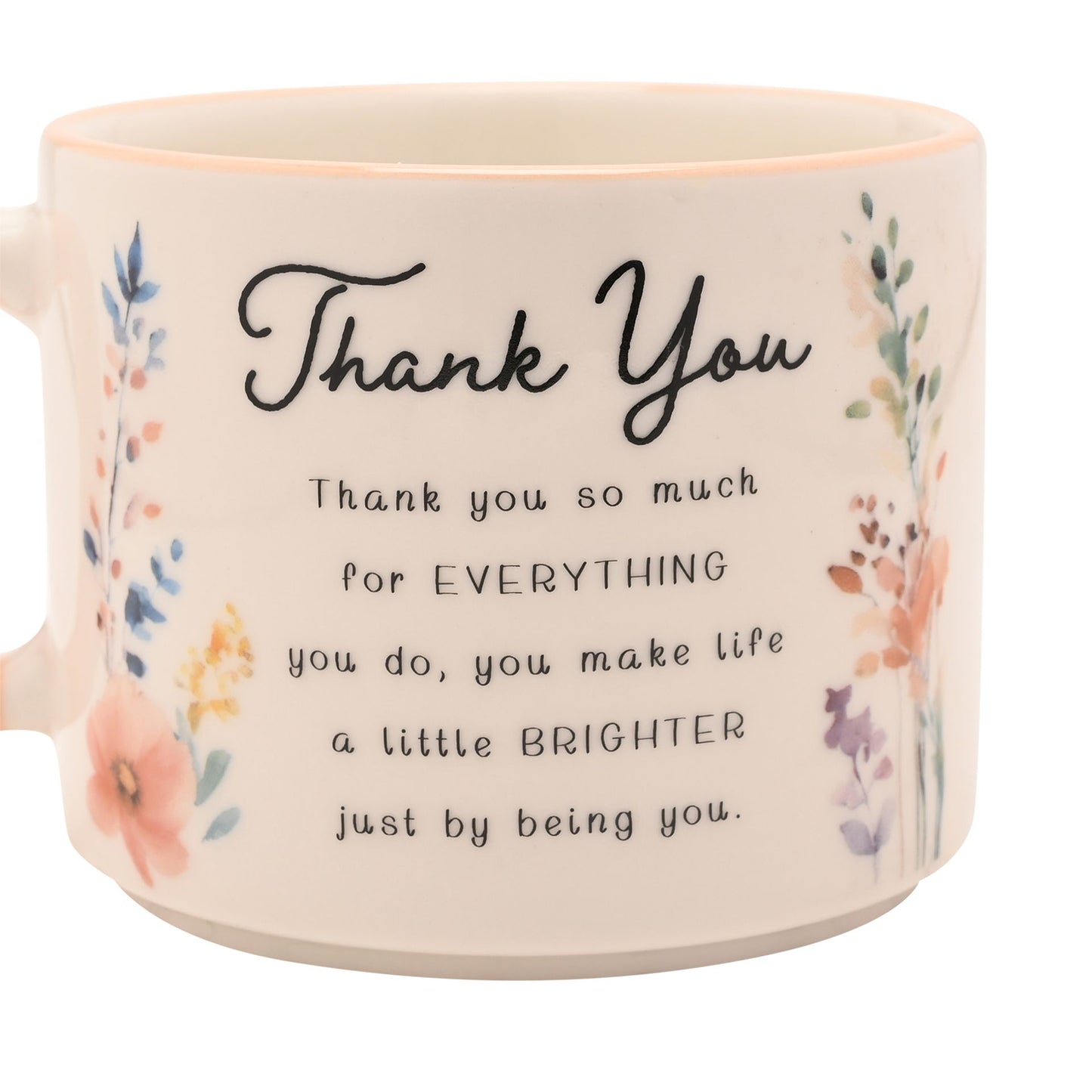 The Cottage Garden Peach Mug - Thank You