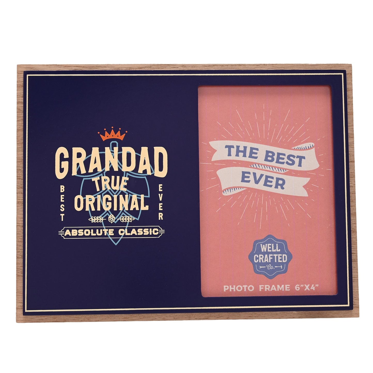 Well Crafted Photo Frame 4" x 6" - Grandad True Original