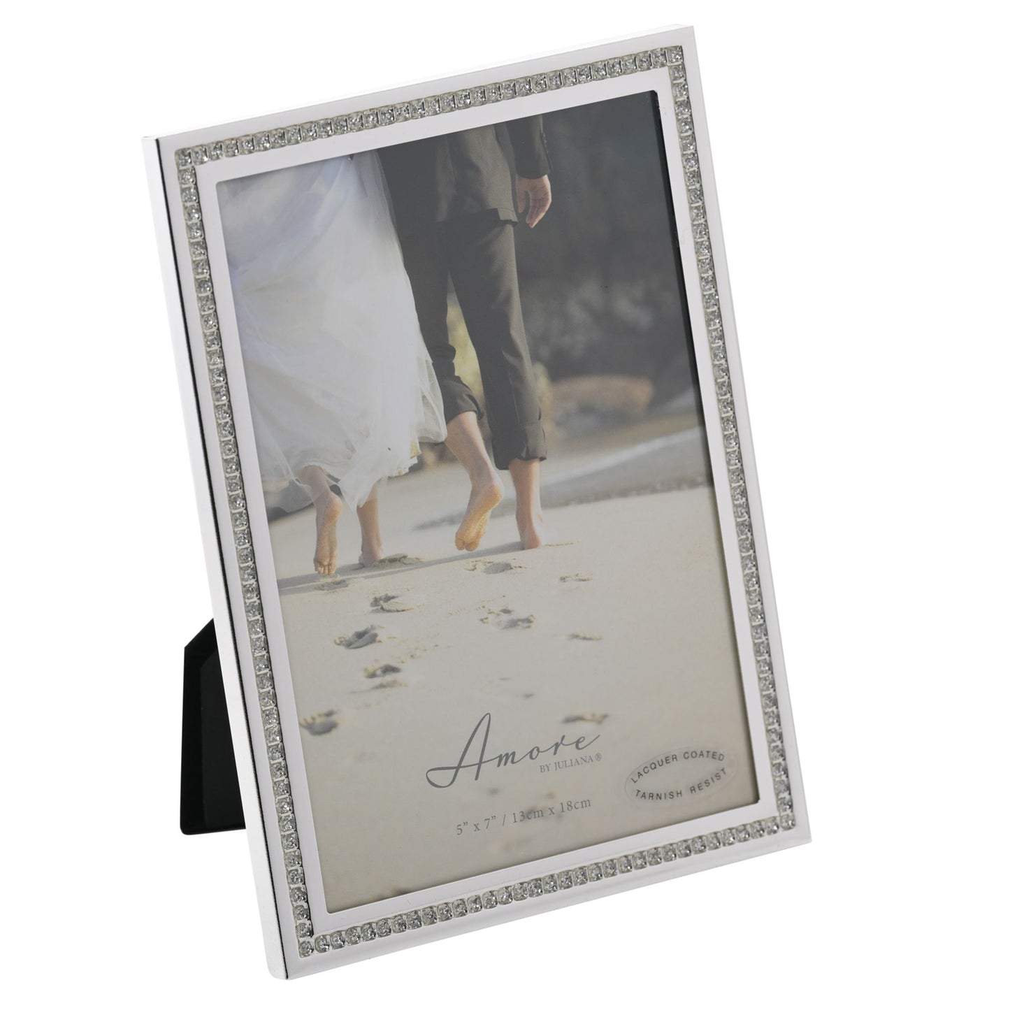 Amore Silver Sparkle Border Photo Frame - 5" x 7"