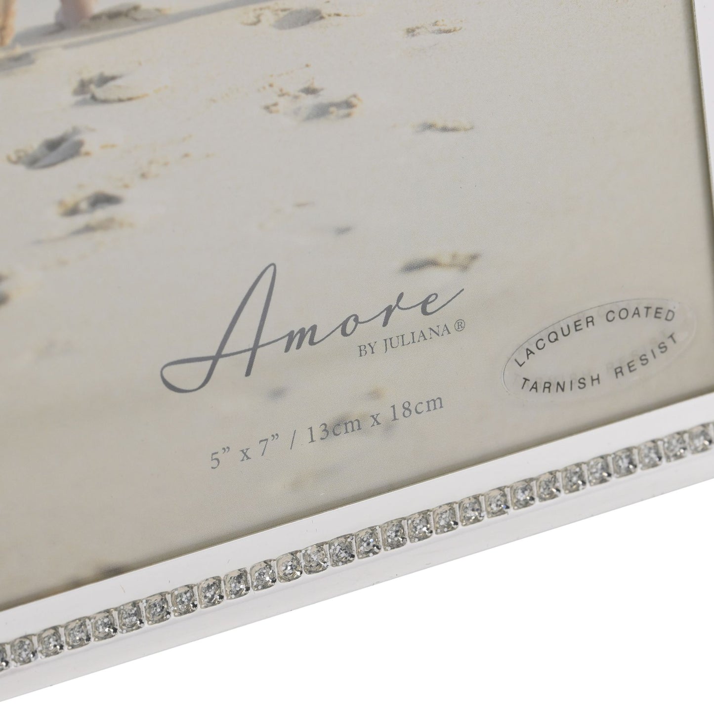Amore Silver Sparkle Border Photo Frame - 5" x 7"