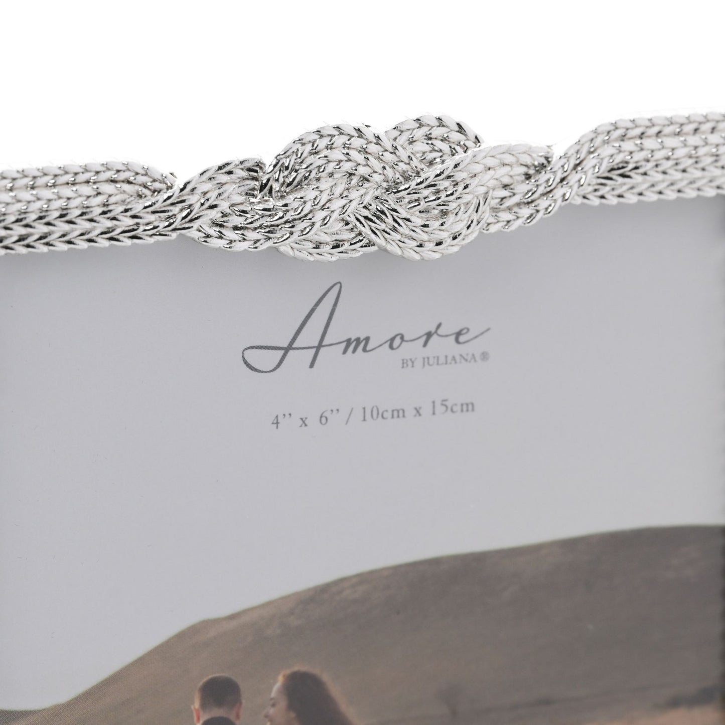 Amore Silverplated Infinity 3D Knot Frame - 4" x 6"