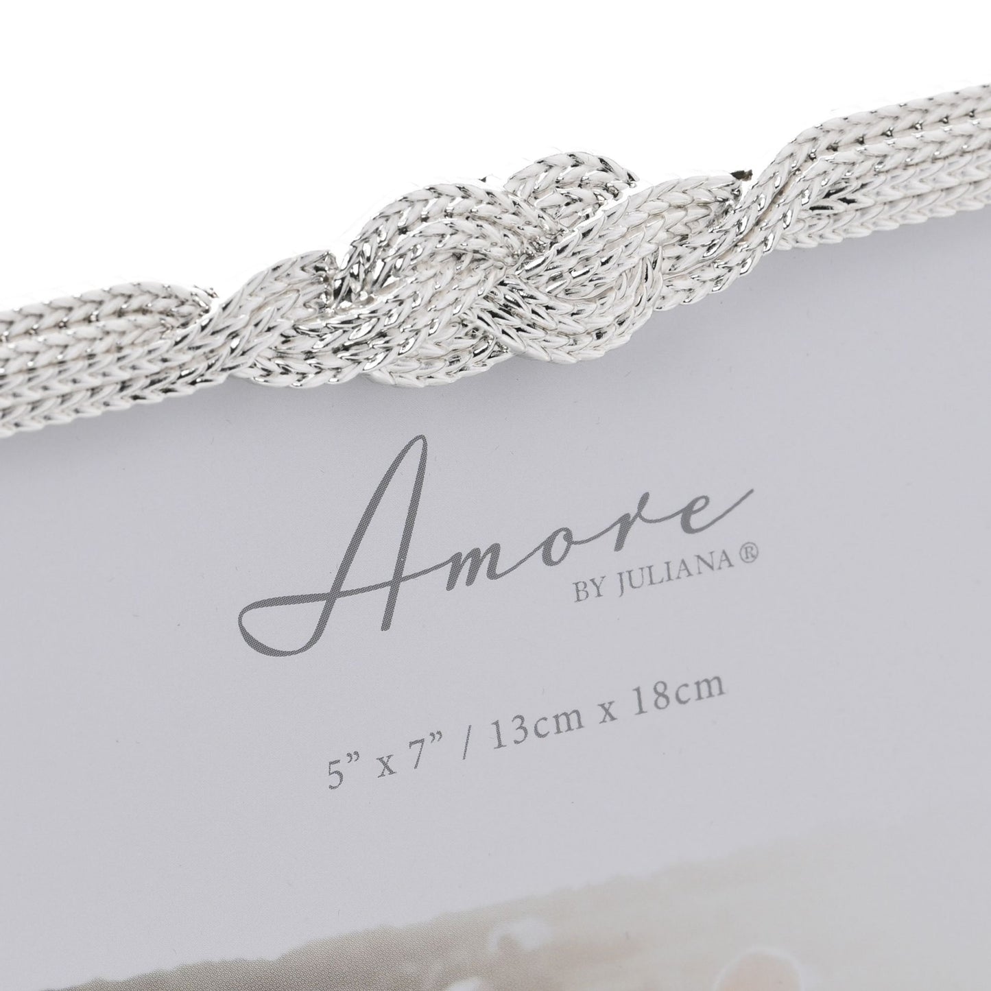 Amore Silverplated Infinity 3D Knot Frame - 5" x 7"