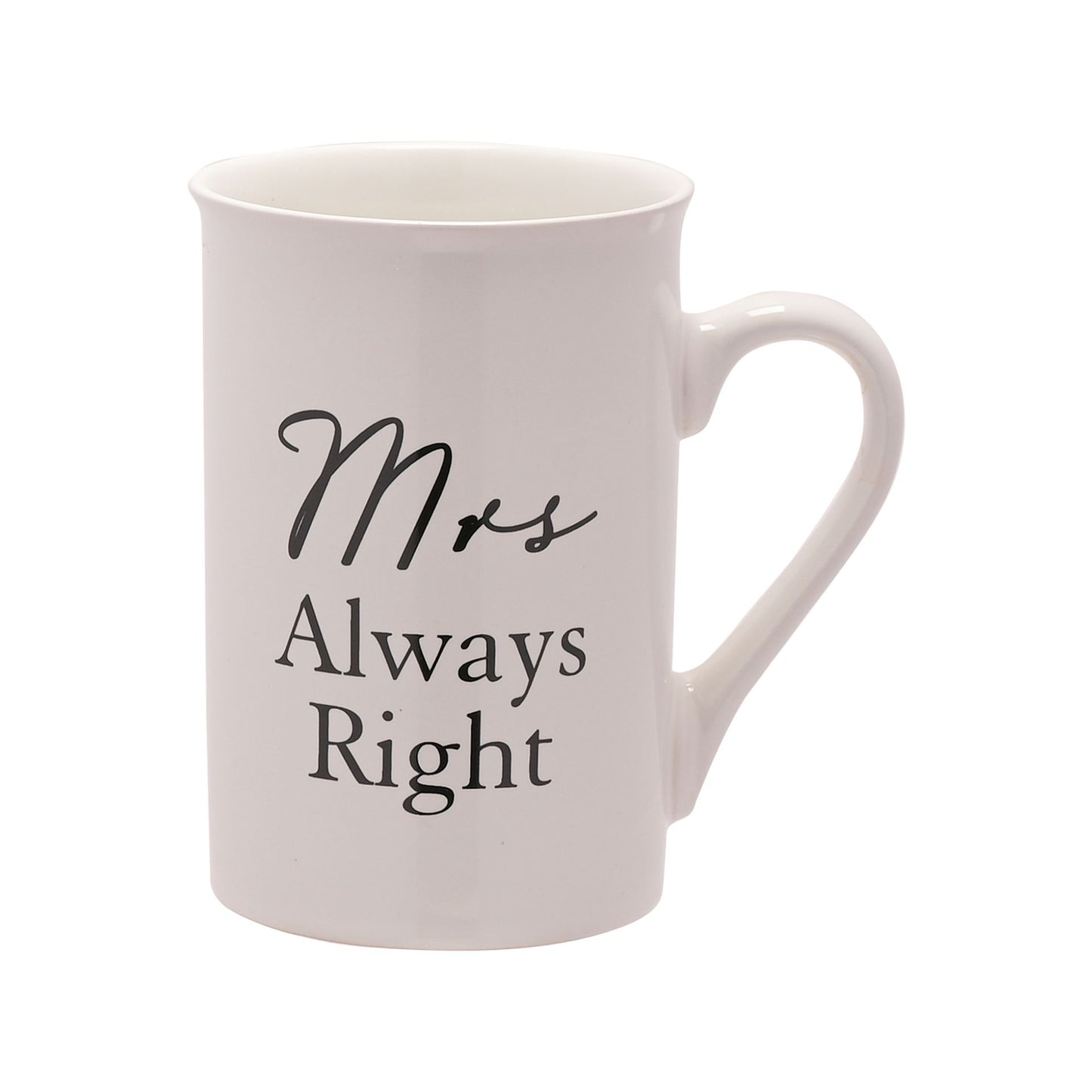 Amore 2 piece Mug Set - "Mr Right / Mrs Always Right"