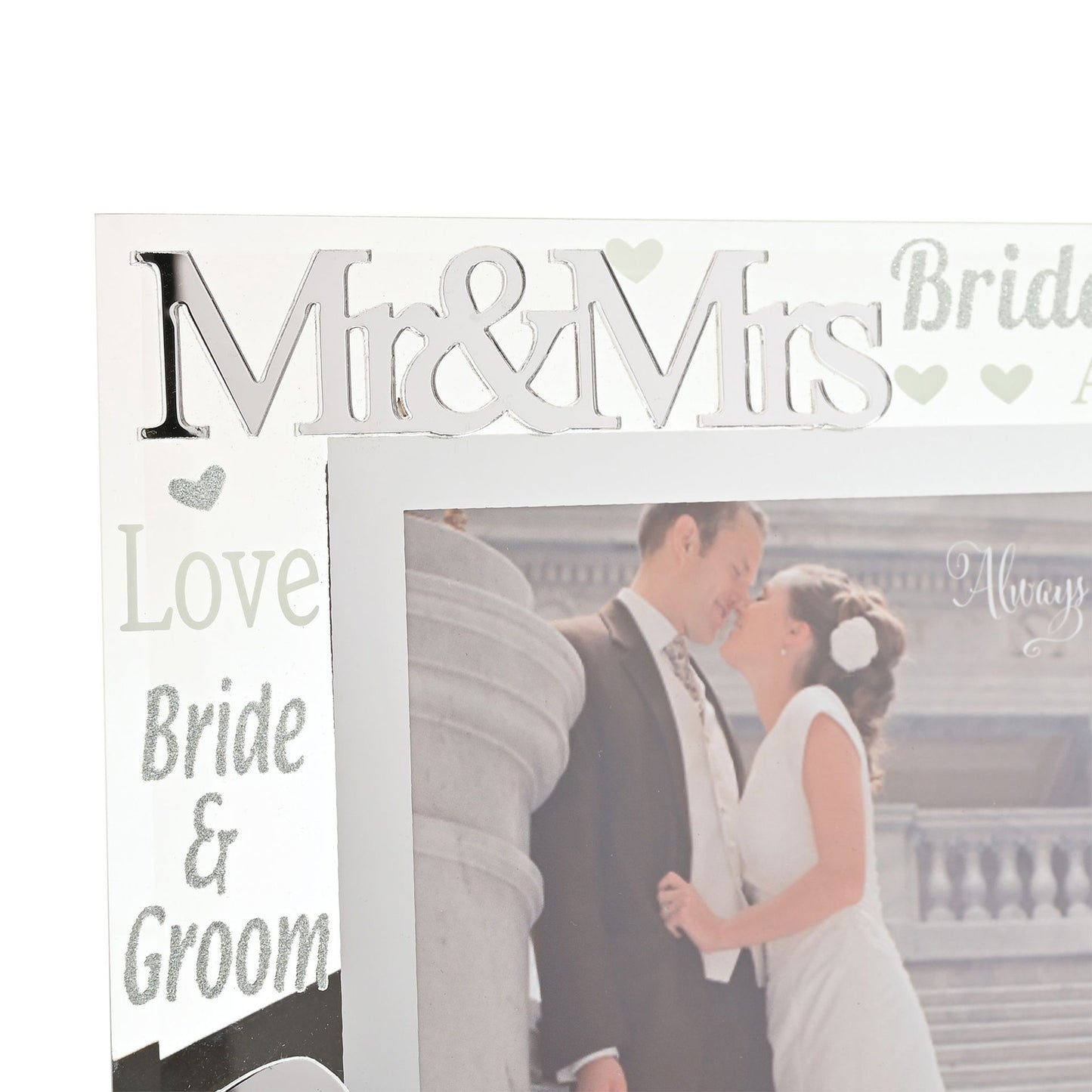 Mirror 3D Words Wedding Frame 6" x 4"