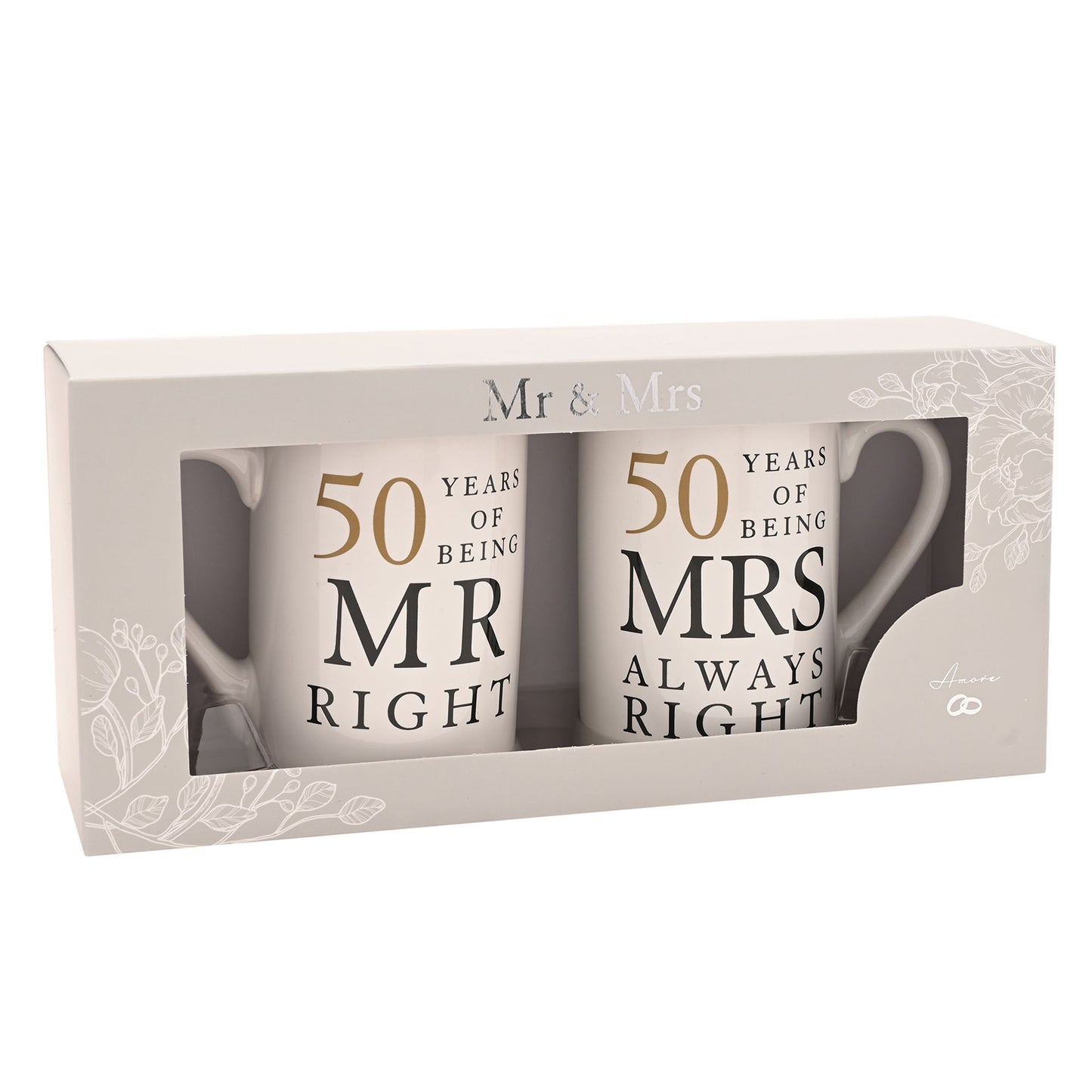 Amore Gift Set - 50 Years Of Mr Right/Mrs Always Right