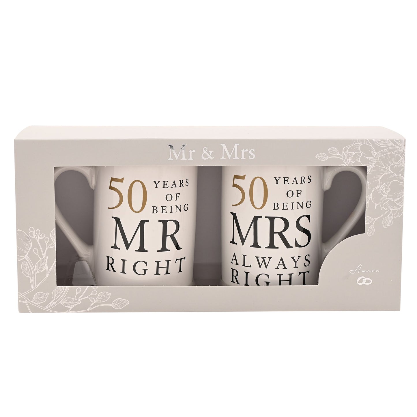 Amore Gift Set - 50 Years Of Mr Right/Mrs Always Right
