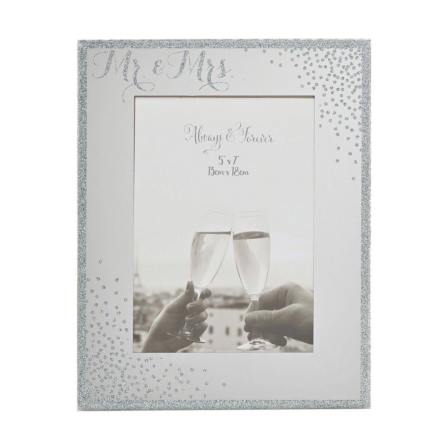 Celebrations Mr & Mrs Sparkle Photo Frame 5" x 7"