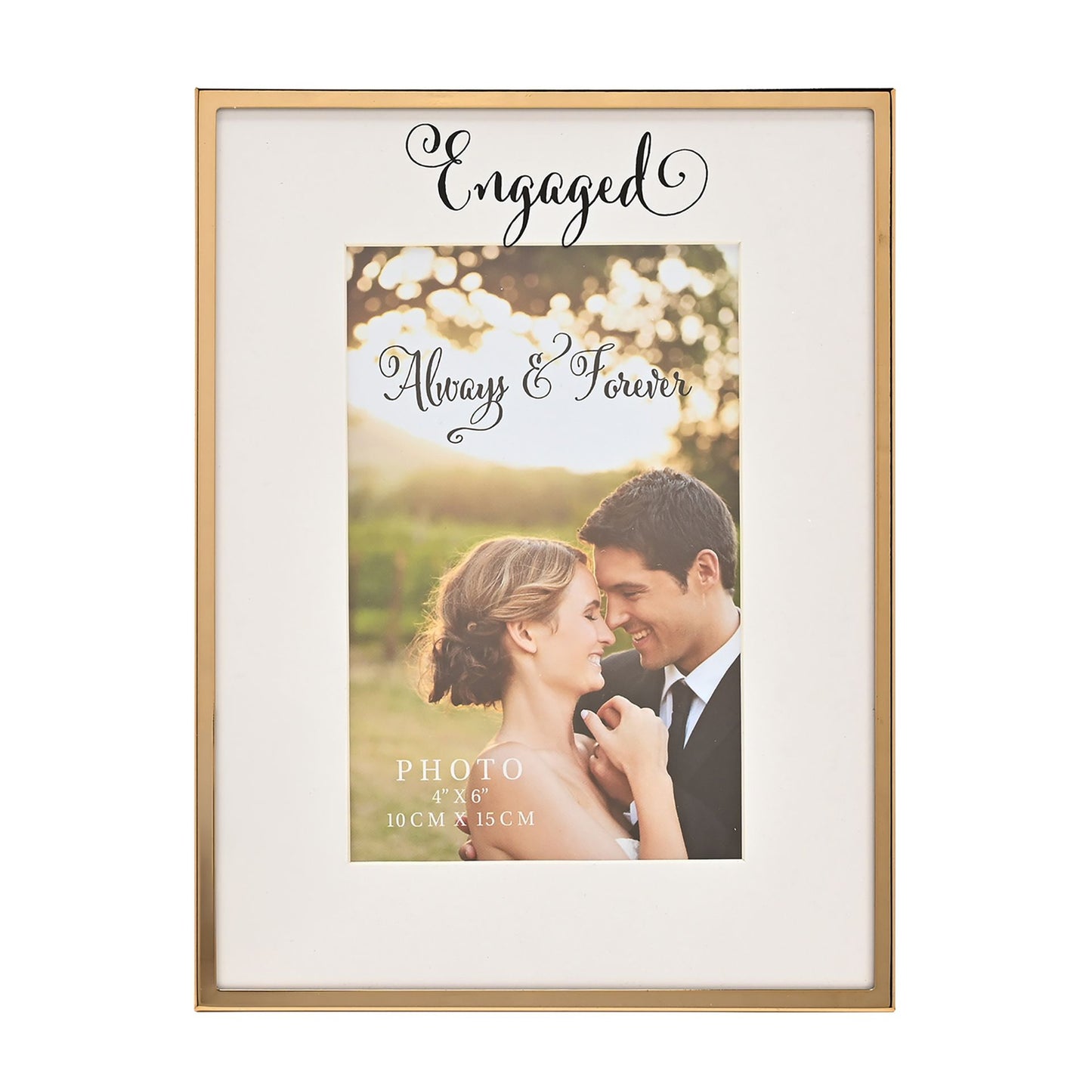 Always & Forever Photo Frame 4" x 6" 'Engaged'