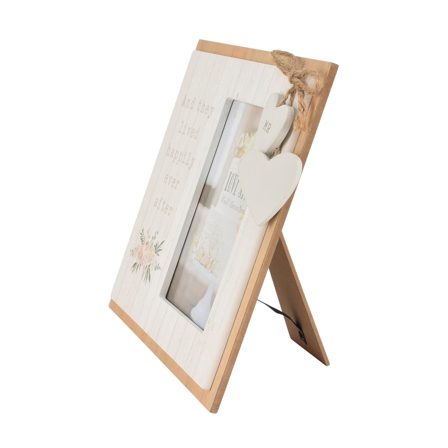 Love Story Photo Frame 4" x 6" "Happily Ever After"