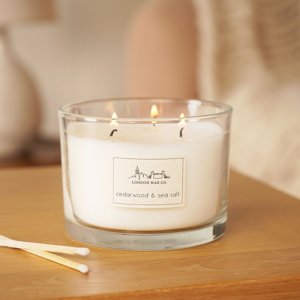 The London Wax Company Cedarwood & Sea Salt Lidded Candle 368g