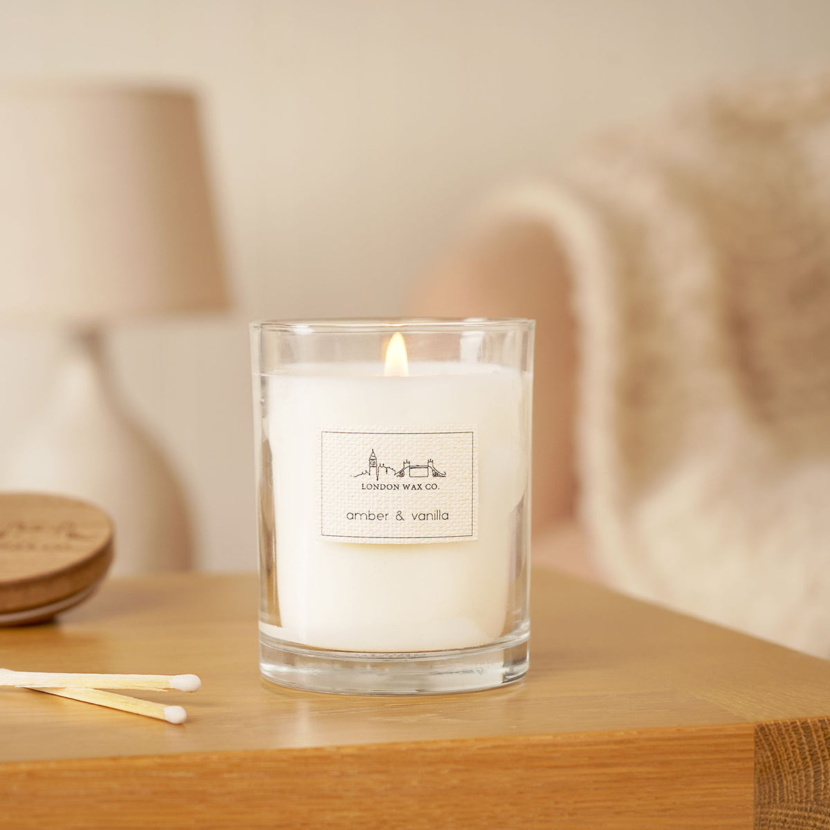 The London Wax Company Amber & Vanilla Lidded Candle 226g
